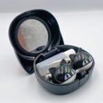 Case para lentes de contacto Gato, colores Blanco y Negro
