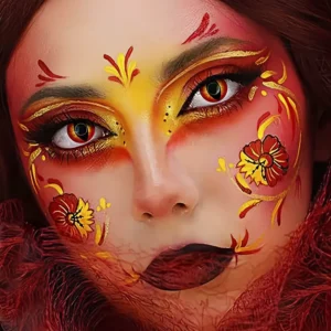 Cat Eye Reddish, lentes de contacto cosplay