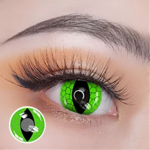Snake Eye Green, lentes de contacto cosplay